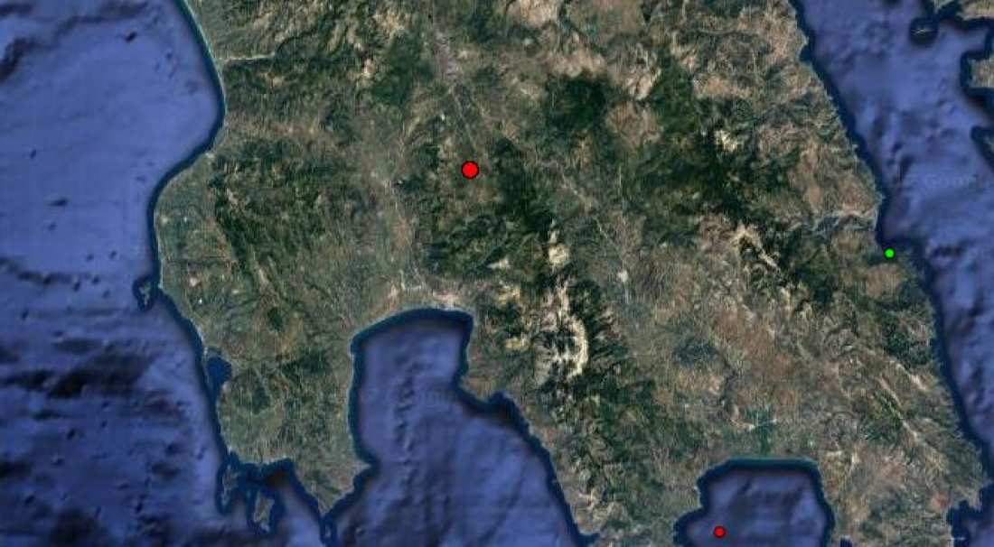 Σεισμός 3,6 Ρίχτερ στην Αρκαδία-Έγινε αισθητός σε τρεις νομούς