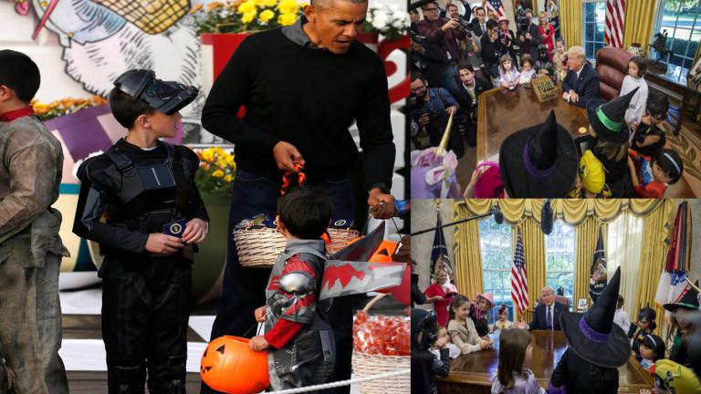 Μπαράκ Ομπάμα - Ντόναλντ Τραμπ: Γιόρτασαν το Halloween και έγιναν viral (ΒΙΝΤΕΟ)