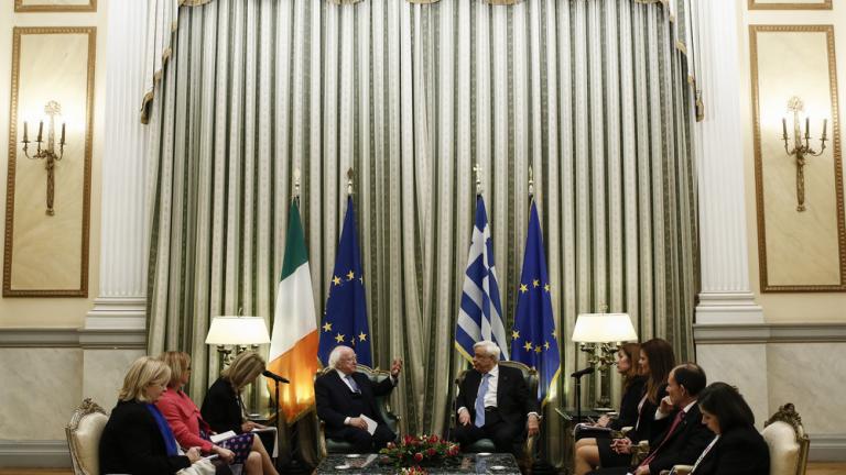 Συνάντηση του Προέδρου της Δημοκρατίας, Πρ. Παυλόπουλου, με τον Ιρλανδό ομόλογό του, Μ. Χίγκινς 