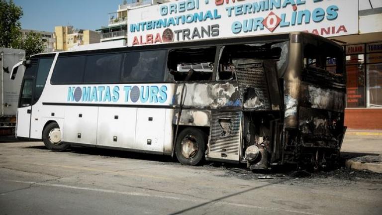 Εμπρηστική επίθεση σε πούλμαν που εκτελούσε δρομολόγια για Αλβανία στο Μεταξουργείο