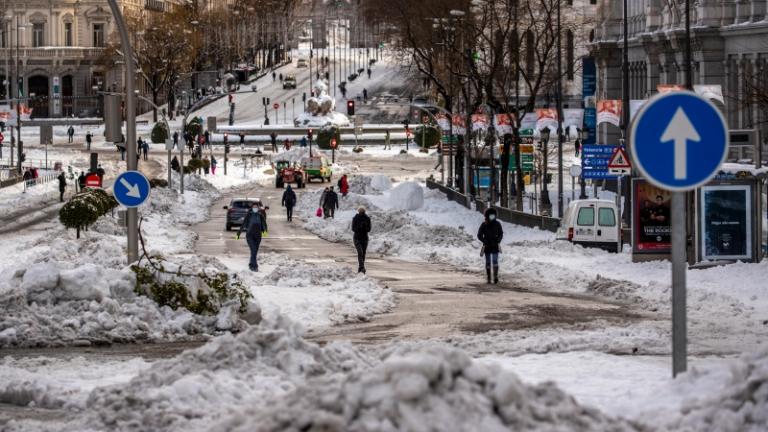 Ισπανία: Στον... πάγο η Μαδρίτη μετά τη σφοδρή χιονοθύελλα