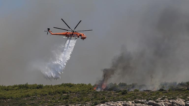 Πυρκαγιά σε δασική έκταση στο Λαύριο - Σε εξέλιξη επιχείρηση της πυροσβεστικής