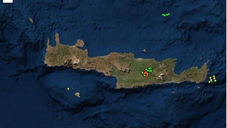 Σεισμός τώρα στην Κρήτη: Μπαράζ σεισμικών δονήσεων στο Αρκαλοχώρι