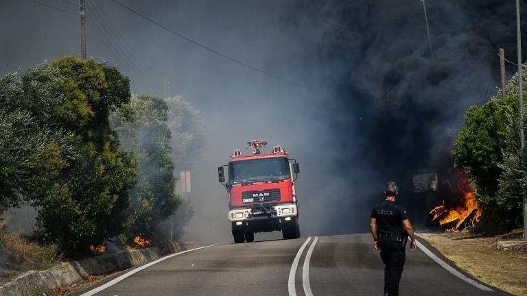 Σε Βρίσα και Σταυρό οι κάτοικοι προσπαθούσαν να σώσουν ό,τι μπορούν - Η μεγάλη φωτιά συνεχίζει καίει στη νότια Λέσβο, στο δυτικό μέτωπο προς τη Βρίσα