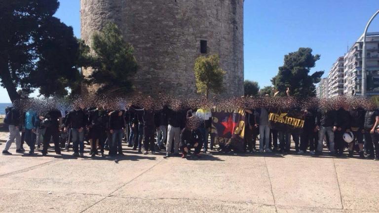 Για "πόλεμο" ανέβαιναν οι οπαδοί της ΑΕΚ στη Θεσσαλονίκη