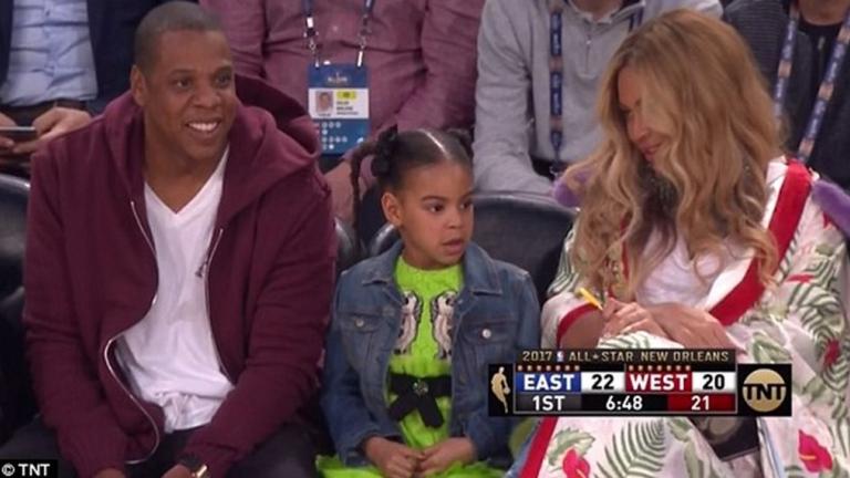 Beyonce και Jay Z στο All Star Game του NBA