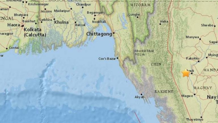 Σεισμός μεγέθους 6,8 βαθμών της κλίμακας ρίχτερ έπληξε τη Μιανμάρ