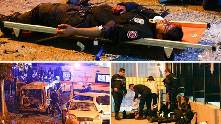 "Τρομοκρατική επίθεση εναντίον των δυνάμεων ασφαλείας μας και των πολιτών μας" χαρακτήρισε την αιμάτηρη διπλή βομβιστική επίθεση ο Ερντογάν