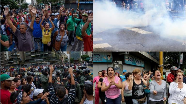 Βενεζουέλα: δακρυγόνα εναντίον διαδηλωτών που φώναζαν «Θέλουμε φαγητό!» (video)