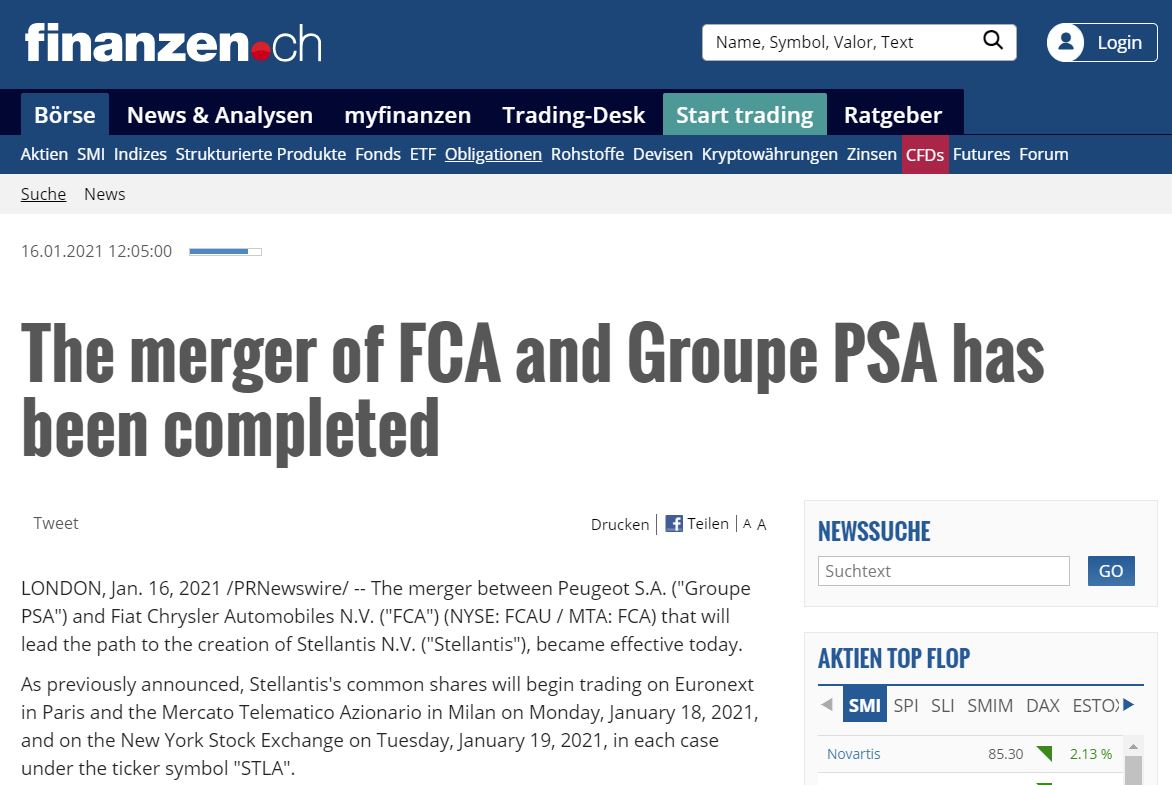 Έκλεισε η μεγάλη συμφωνία ανάμεσα στην Fiat και την Peugeot