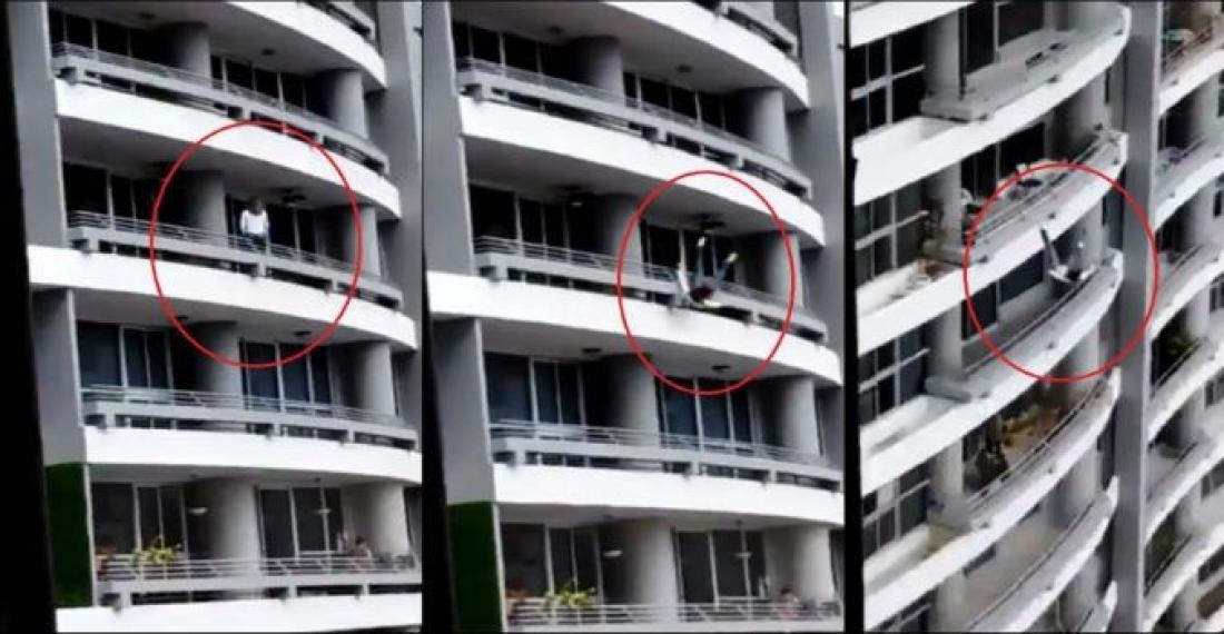 Î‘Î½Î±Ï„ÏÎ¹Ï‡Î¹Î±ÏƒÏ„Î¹ÎºÏŒ Î²Î¯Î½Ï„ÎµÎ¿: 27Ï‡ÏÎ¿Î½Î· Î­Ï€ÎµÏƒÎµ Î±Ï€ÏŒ Ï„Î¿Î½ 27Î¿ ÏŒÏÎ¿Ï†Î¿ ÎµÎ½ÏŽ Î­Î²Î³Î±Î¶Îµ selfie