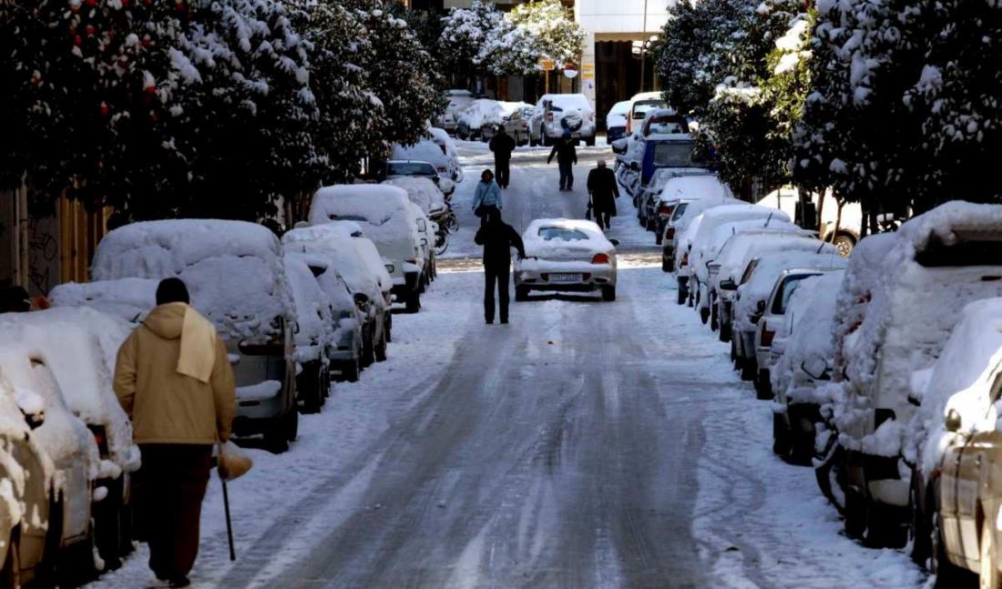 Αποτέλεσμα εικόνας για κακοκαιρια χιονι αθηνα