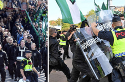 Σουηδία: Σοβαρά επεισόδια μεταξύ Νεοναζί-αντιφασιστών και αστυνομικών δυνάμεων
