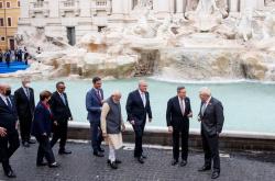 G20: Οι ηγέτες του G20 στην Φοντάνα Ντι Τρέβι
