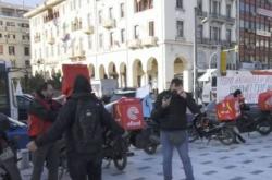  Θεσσαλονίκη: Μοτοπορεία ταχυδιανομέων σε κεντρικούς δρόμους
