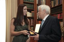 «Συγχαρητήρια από καρδιάς» Η Κατερίνα Στεφανίδη στο Προεδρικό Μέγαρο