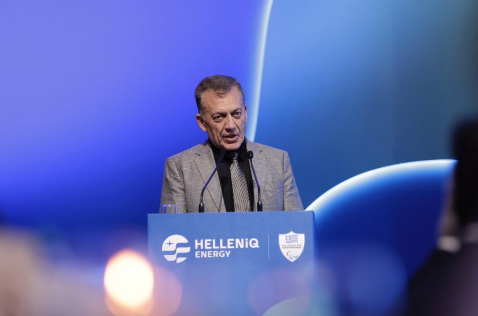 Ο Αναπληρωτής Υπουργός Αθλητισμού κ. Γιάννης Βρούτσης, κατά την ομιλία του στην εκδήλωση.