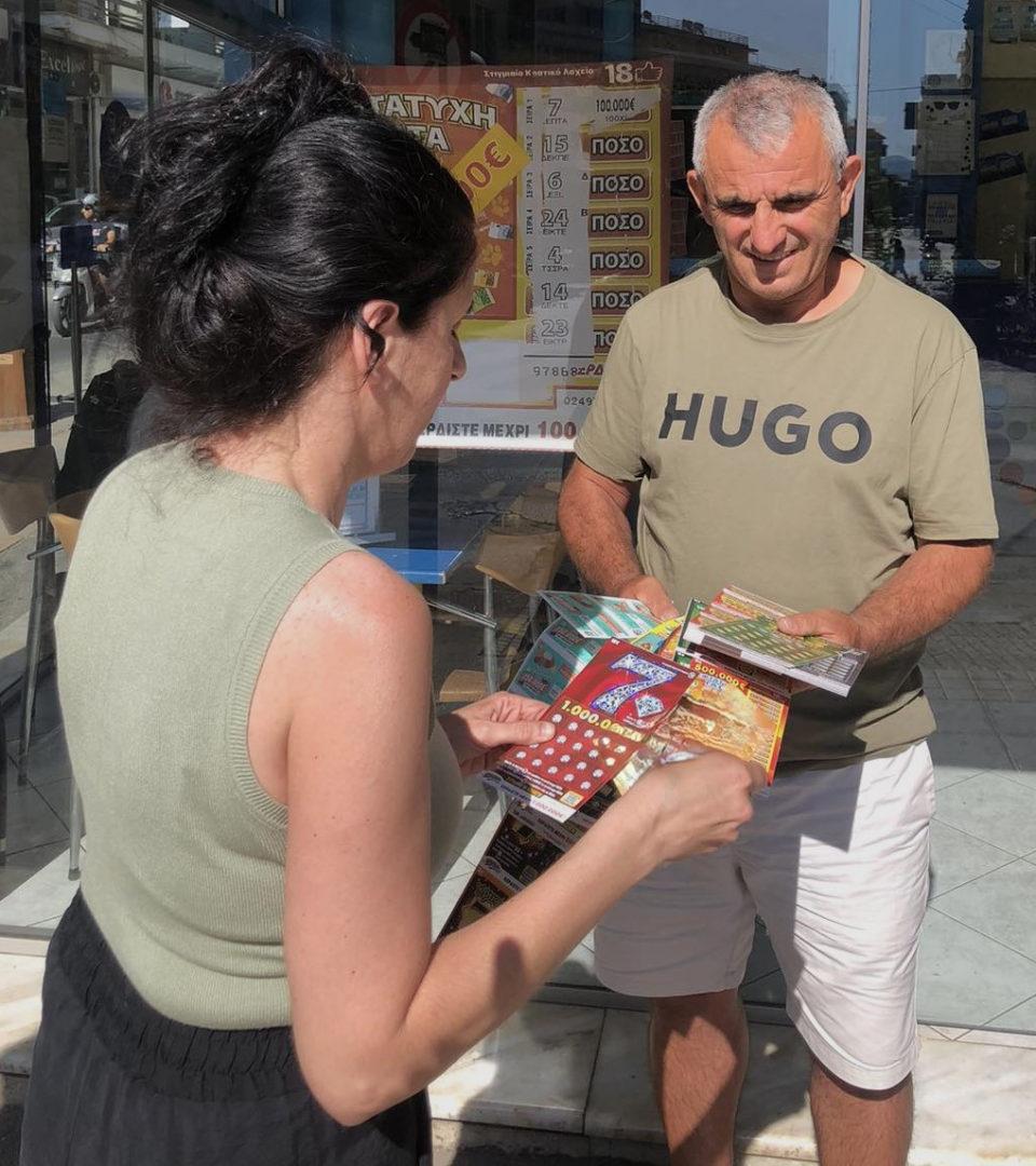  Μανώλης Γκιούνκα, λαχειοπώλης στο Ηράκλειο Κρήτης 