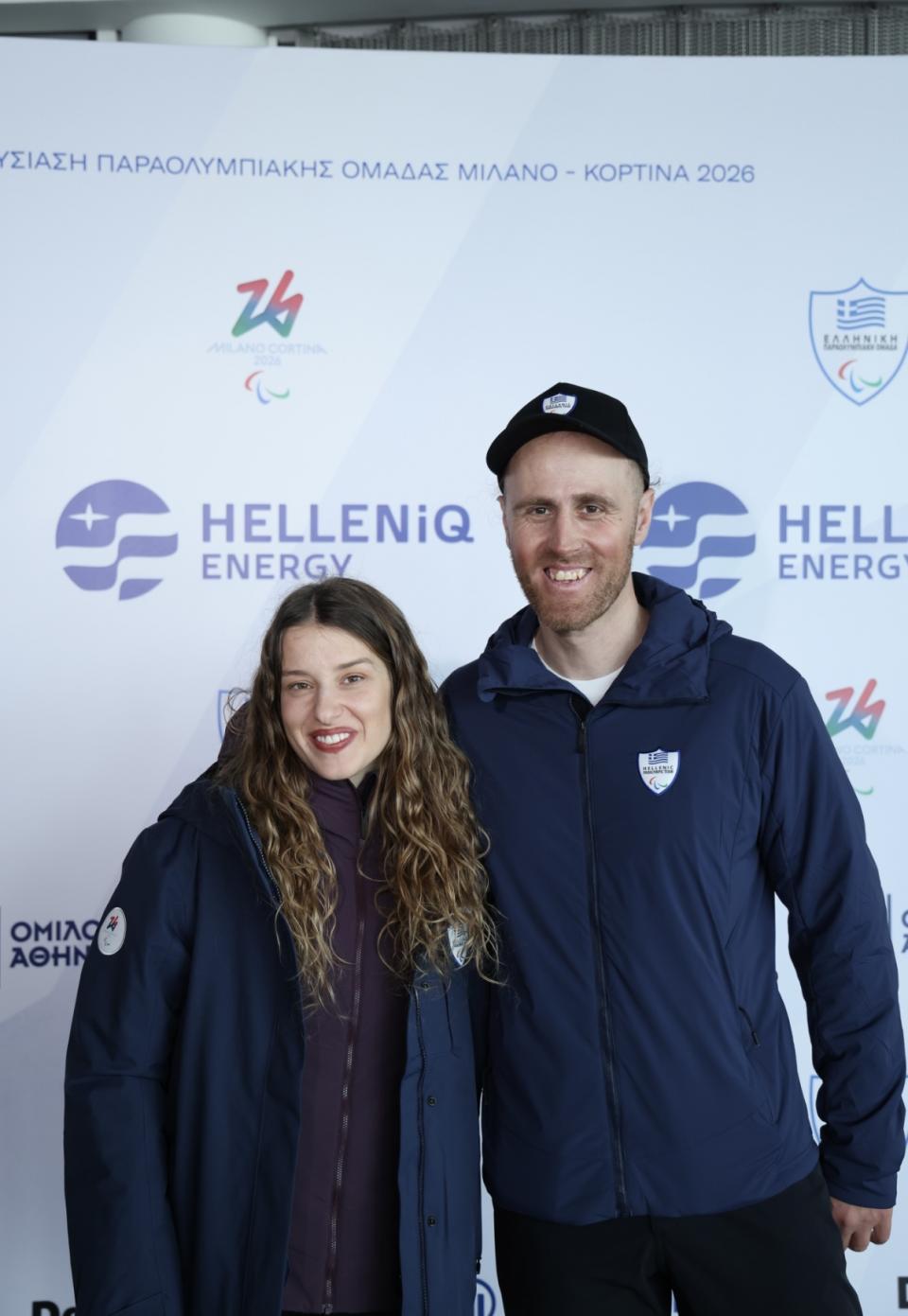  Η Εύα Νίκου, Παραολυμπιονίκης στο Αλπικό Σκι και ο συνοδός της Δημήτρης Προφέντζας 