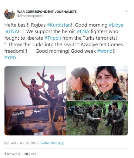 Το μήνυμα των Κούρδων στον Χαλίφα Χαφτάρ: Ρίξε τους Τούρκους στην θάλασσα..!
