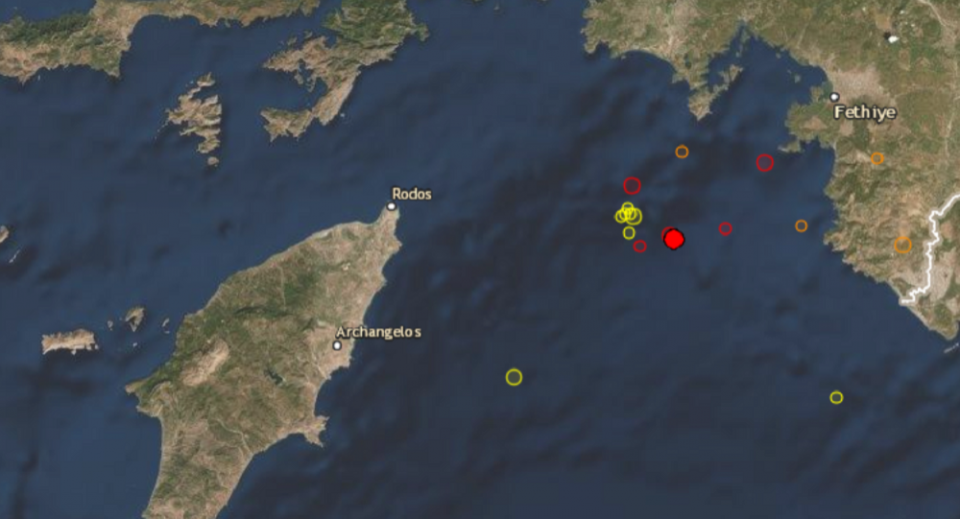 Σεισμός 3,3 ρίχτερ τη νύχτα στη Ρόδο