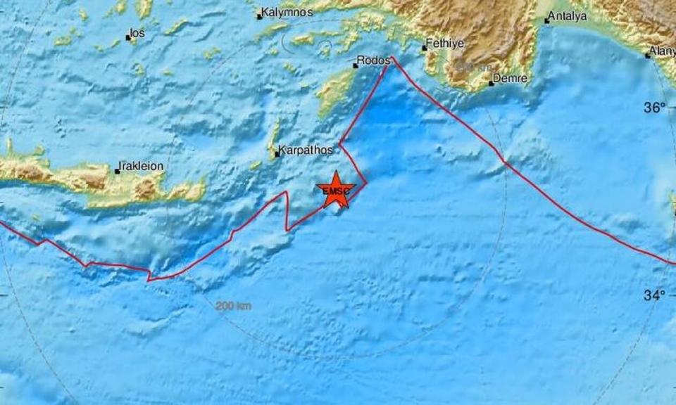 Σεισμός τώρα: Τριπλός σεισμός μέσα σε 45 λεπτά στα Δωδεκάνησα