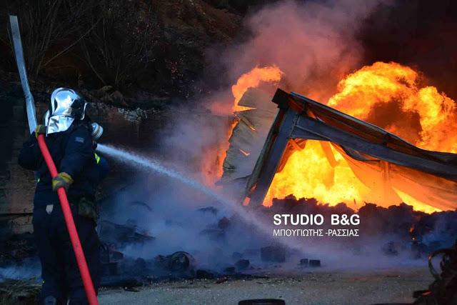 Επικίνδυνη πυρκαγιά σε τυροκομείο στο Άργος (ΦΩΤΟ)