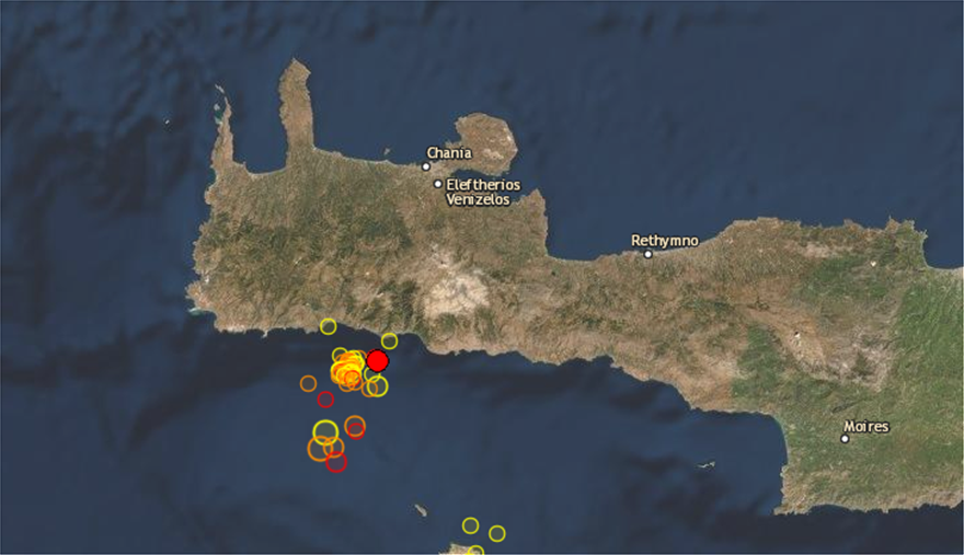 Κρήτη: Νέος διπλός σεισμός 3,7 και 4,4 Ρίχτερ χτύπησαν τα Χανιά με διαφορά 14 λεπτών