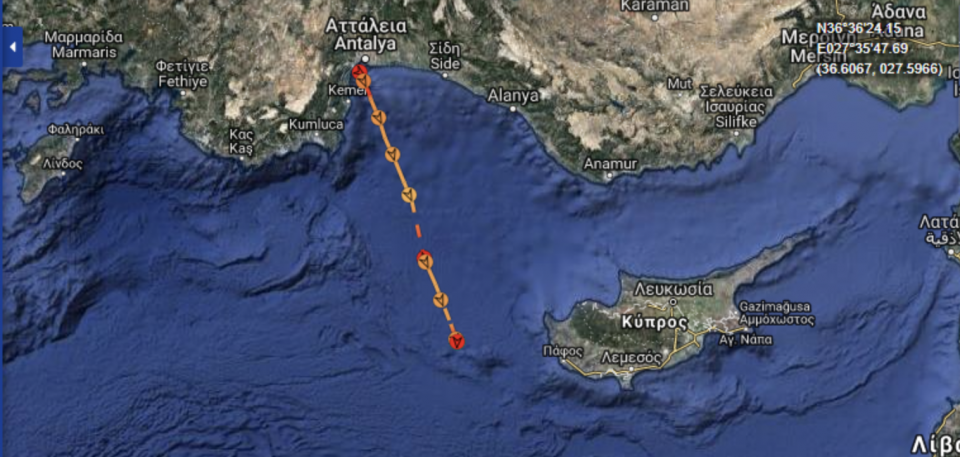 Στην Κυπριακή ΑΟΖ βρίσκεται πλέον το τουρκικό γεωτρύπανο «Πορθητής» (χάρτης)