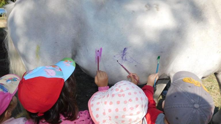 Παιδάκια παιδικού σταθμού ζωγραφίζουν ένα ζωντανό άλογο! Μηνύσεις από ζωόφιλους, τι απαντά ο παιδικός σταθμός (ΦΩΤΟ)