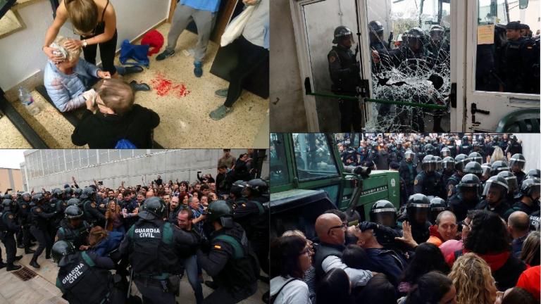 Καταλονία: Πολίτης κινδυνεύει να χάσει το μάτι του από πλαστική σφαίρα-Τραυματίες ψηφοφόροι και αστυνομικοί (ΦΩΤΟ+ΒΙΝΤΕΟ)