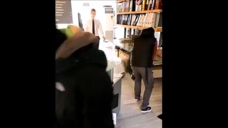 Η επίθεση στην εταιρεία συγγενή του Τσακαλώτου (ΒΙΝΤΕΟ)