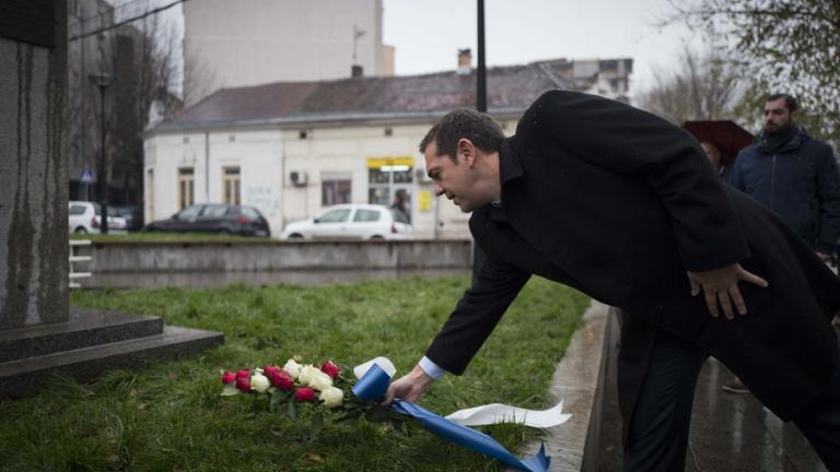 Ο Αλέξης Τσίπρας στο Βελιγράδι - Στο μνημείου του Ελευθερίου Βενιζέλου