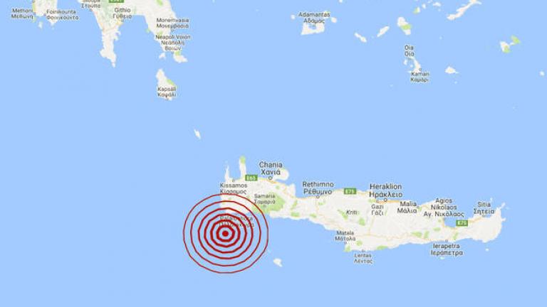 Σεισμός: Νέα σεισμική δόνηση νότια των Χανίων (ΦΩΤΟ)