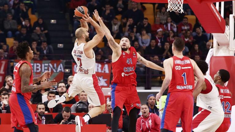 Euroleague: Δύσκολη αποστολή στη Μόσχα για Ολυμπιακό