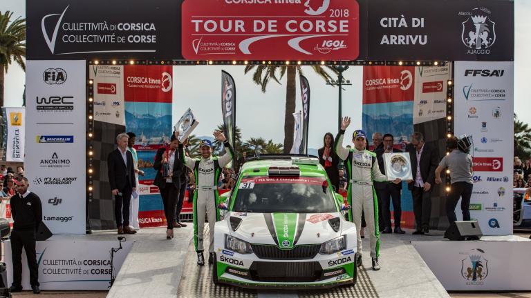 Νίκη για τη SKODA Fabia R5 στη WRC 2 του Ράλλυ Κορσικής 