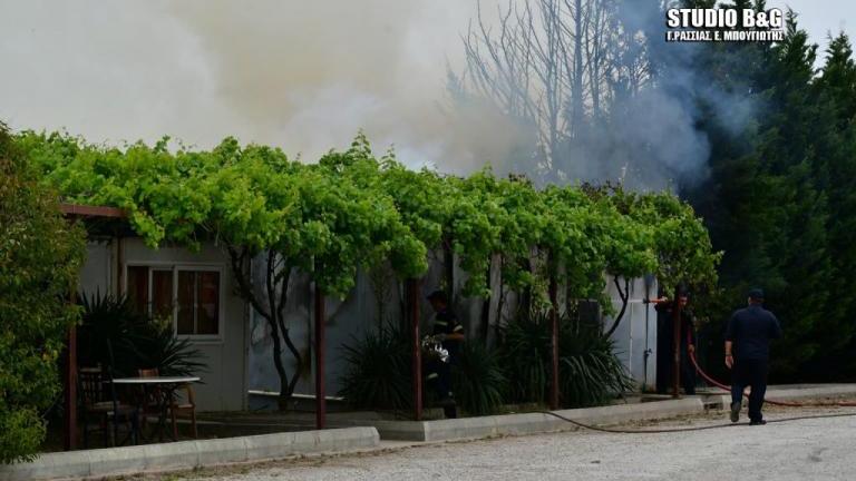 Μεγάλη πυρκαγιά εκδηλώθηκε στο προαύλιο μεταφορικής εταιρίας, στην παραλιακή οδό Ναυπλίου - Νέας Κίου (ΒΙΝΤΕΟ)