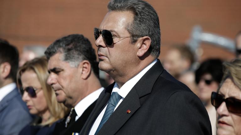 Ούτε κουβέντα δεν βρήκε να πει για τη συμφωνία Τσίπρα-Ζάεφ ο πρόεδρος των ΑΝΕΛ και υπουργός Άμυνας Πάνος Καμμένος