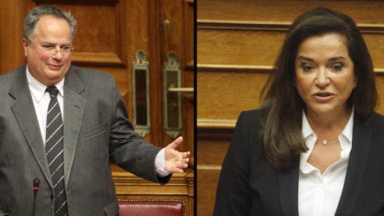 Άγριος καβγάς ξέσπασε στη Βουλή μεταξύ του υπουργού Εξωτερικών Νίκου Κοτζιά και της πρώην ΥΠΕΞ Ντόρας Μπακογιάννη