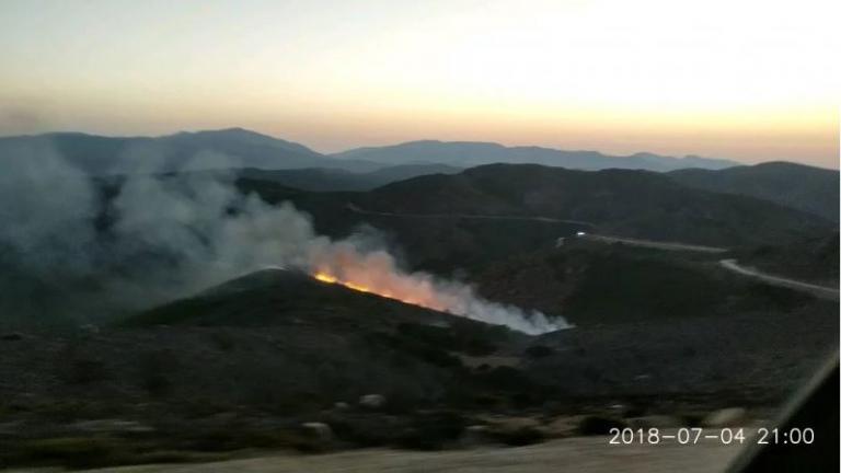 Χανιά: Υπό μερικό έλεγχο η πυρκαγιά στη Σπίνα 