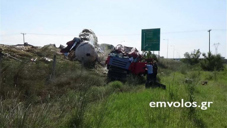 Θανατηφόρο τροχαίο με βυτιοφόρο στην Εγνατία οδό-Βίντεο-σοκ από το σημείο