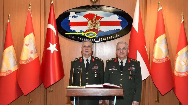 Η Κύπρος τουρκική σε χάρτη μέσα στο Αρχηγείο Χερσαίων Δυνάμεων! (ΦΩΤΟ)