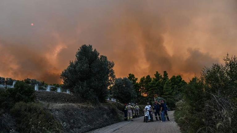 Σε δύο μέτωπα συνεχίζει να μαίνεται η φωτιά στην Εύβοια - Ολονύχτια μάχη με τις φλόγες