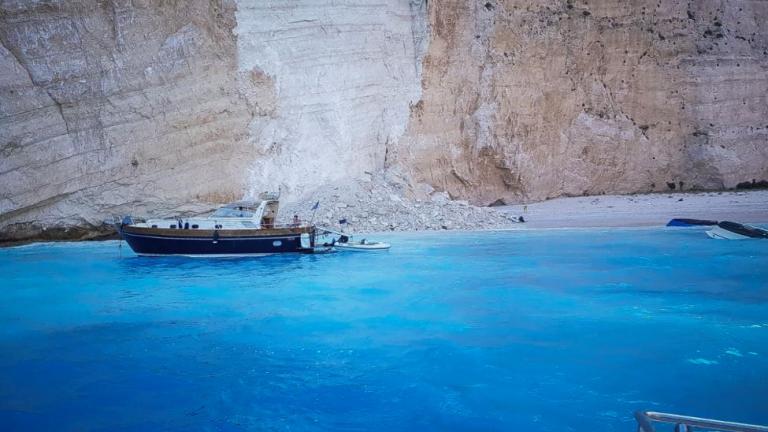 Βίντεο ντοκουμέντο! Η στιγμή της αποκόλλησης του βράχου στο «Ναυάγιο» 