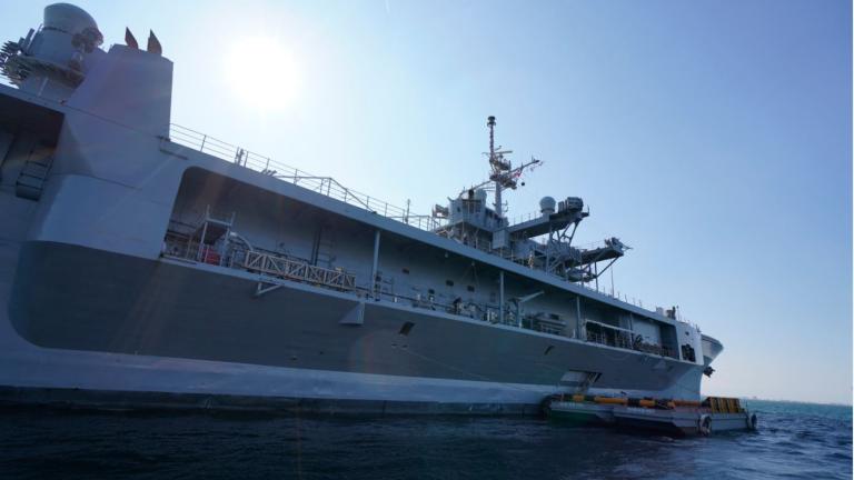 Στη Θεσσαλονίκη το πλέον σύγχρονο πλοίο διοίκησης του στόλου του Αμερικανικού Ναυτικού (ΦΩΤΟ)