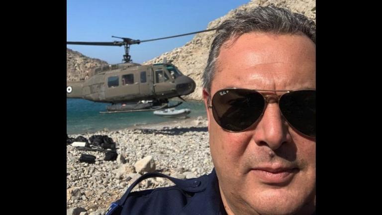 Καμμένος selfie ελικόπτερο