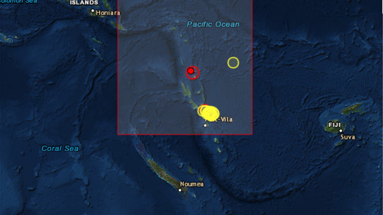 Σεισμός τώρα: Μια ισχυρή σεισμική δόνηση, σημειώθηκε λίγο μετά τις 16:30 (ώρα Ελλάδας) στα νησιά Βανουάτου