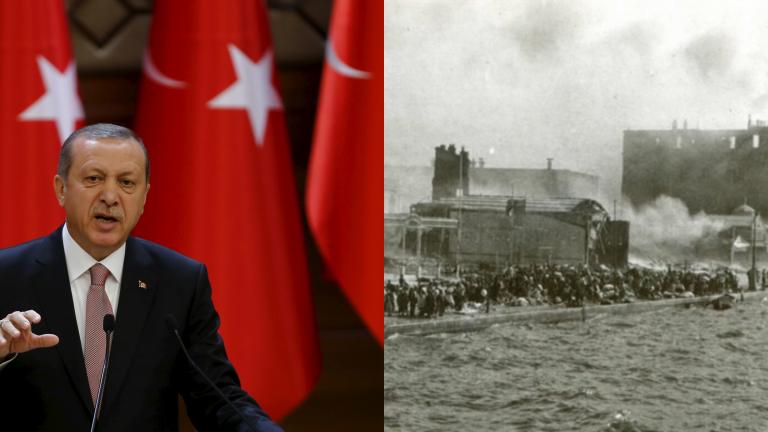 Ο Ερντογάν τολμά να να βάλει ξανά με την Μικρασιατική καταστροφή με ένα τραγούδι που λέει «θα ρίξω τους Έλληνες στη θάλασσα» 
