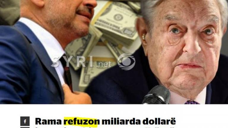 Ο Έντι Ράμα απορρίπτει δισεκατομμύρια δολάρια κινεζικών επενδύσεων στην Αλβανία με διαταγή του Σόρος