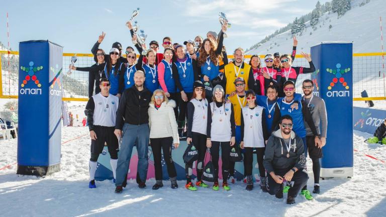 5.000 θεατές και 71 αθλητές στο 2ο Πανελλήνιο Πρωτάθλημα Snow Volleyball στο Μαίναλο